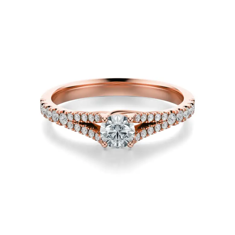 Pierścionek z różowego złota z diamentami AJPZ_128